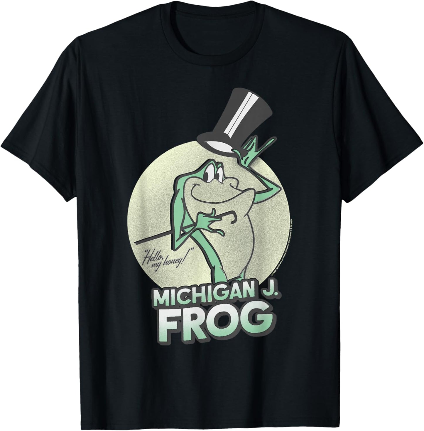 Looney Tunes Michigan J. Frog Classic Cartoon Iconic Logo T-Shirt - T-Shirt | Black