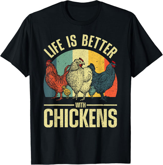 Cute Chicken Women Chicken Farmer Whisperer Lovers T-Shirt - T-Shirt | Black