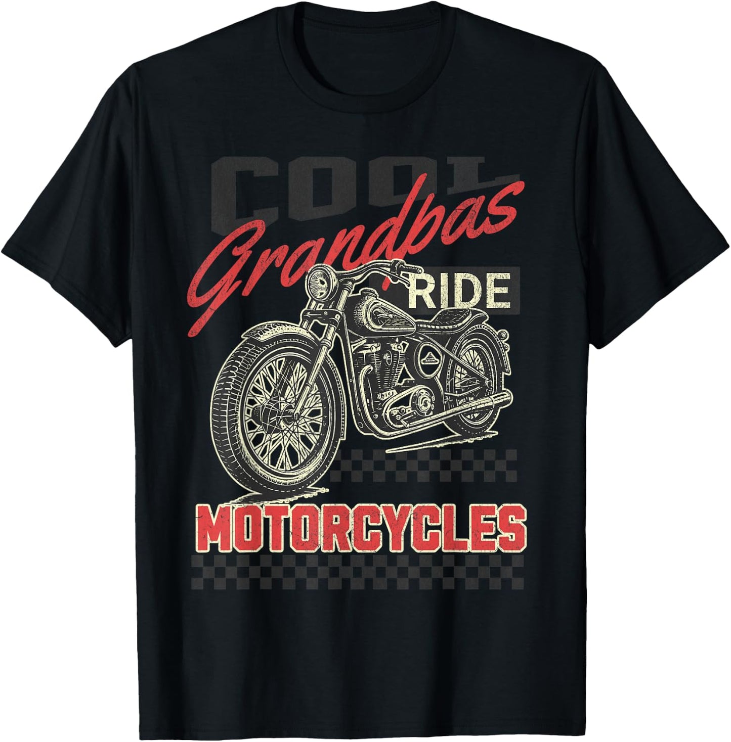 Cool Grandpas Ride Motorcycles Motorcycle Lovers Rider T-Shirt - T-Shirt | Black