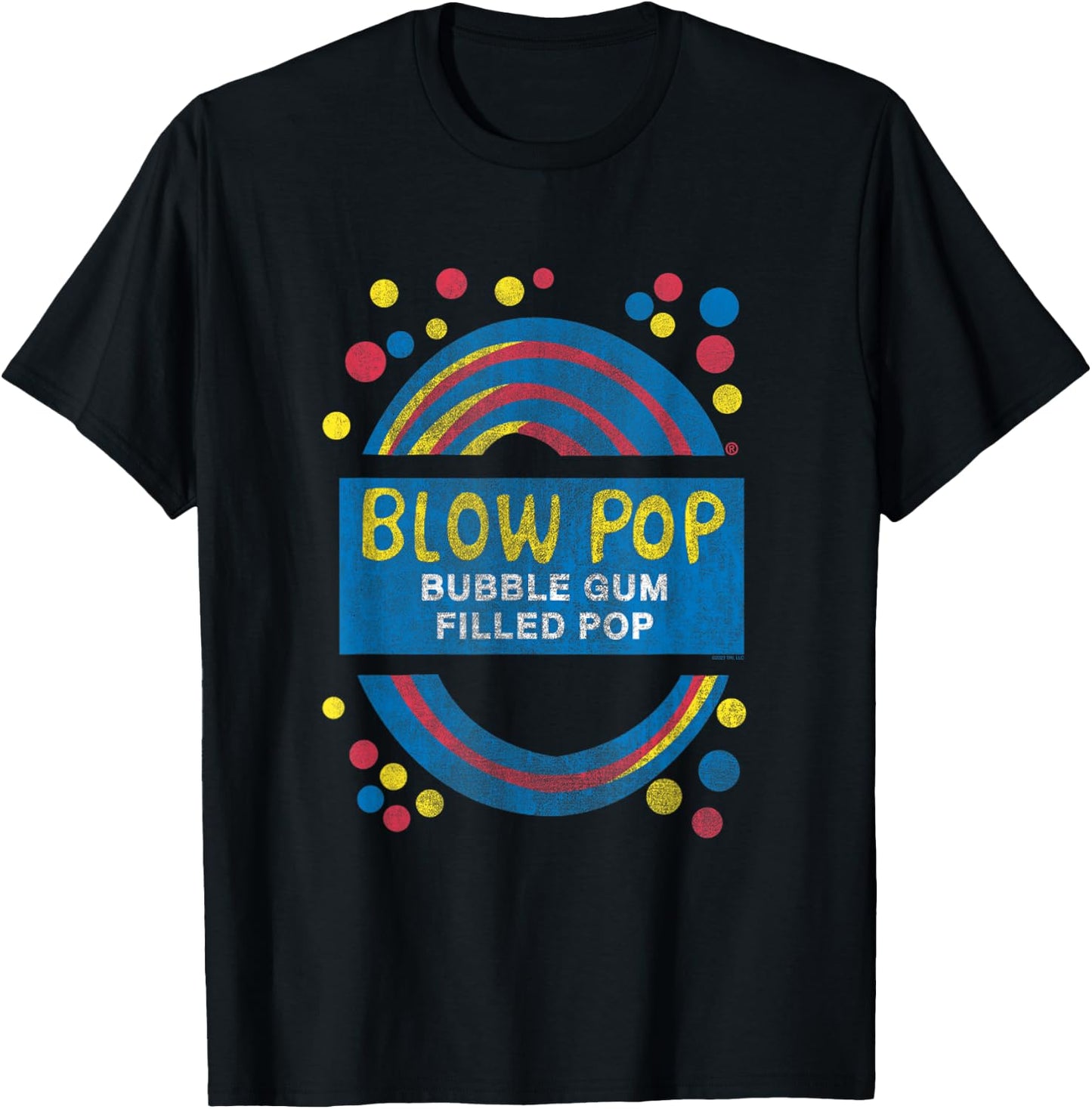 Charms Blow Pop Retro Wrapper Logo Sucker Candy T-Shirt - T-Shirt | Black