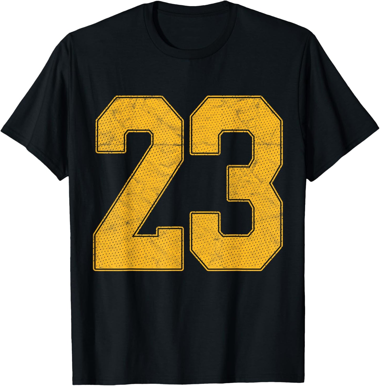 Number 23 Numbered Uniform Sports Team Jersey 23rd Birthday T-Shirt - T-Shirt | Black