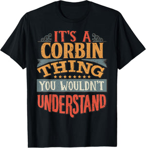 Corbin Name T-Shirt - T-Shirt | Black
