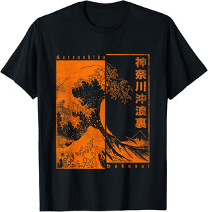 Japanese Wave Japan Style The Great Wave Off Kanagawa T-Shirt - T-Shirt | Black