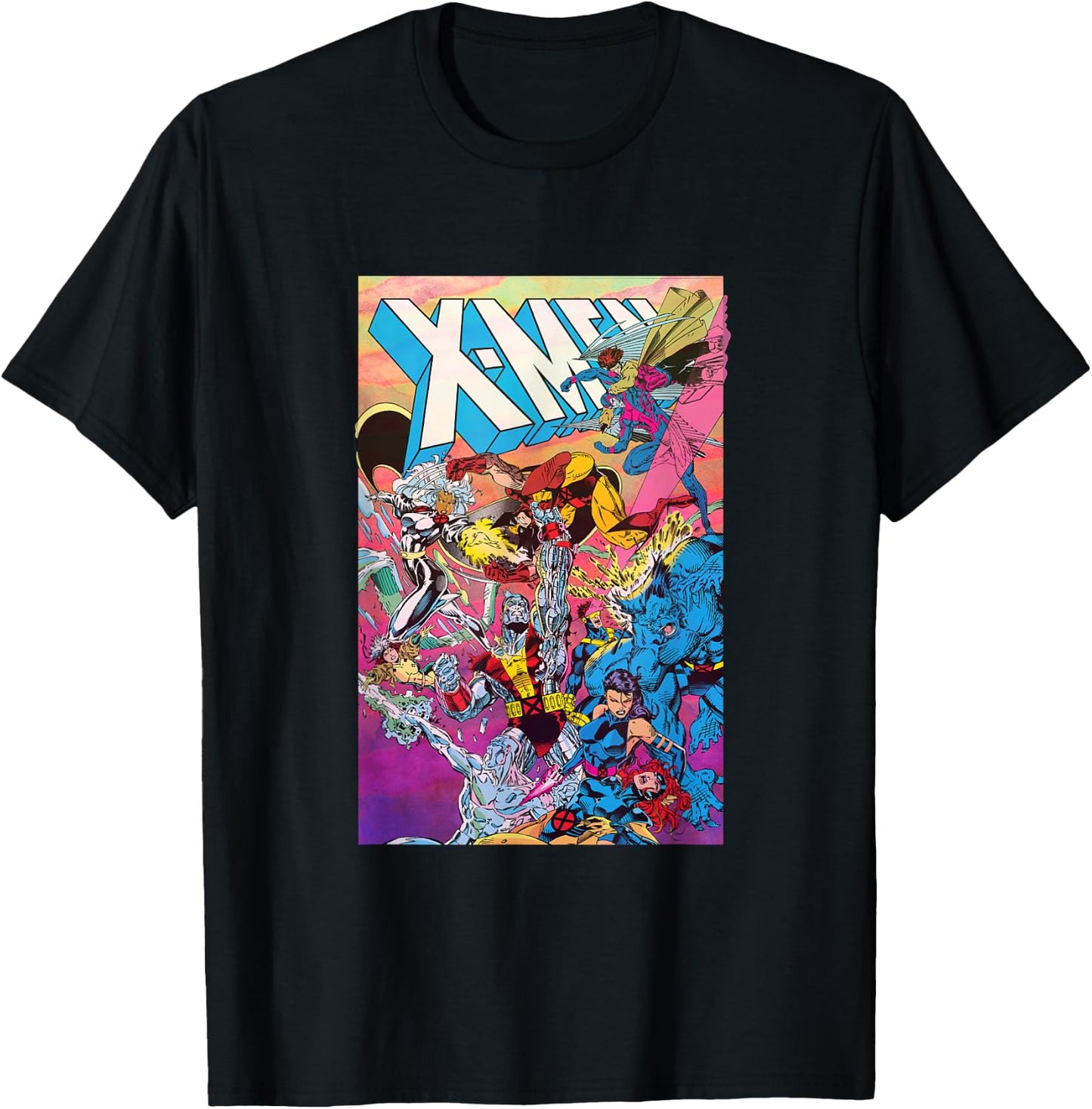 Marvel X-Men Internal Team Conflict All Out Fight Cover T-Shirt - T-Shirt | Black