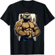 Bodybuilder Sloth Funny Bodybuilding Sloth Fitness Gym T-Shirt - T-Shirt | Black