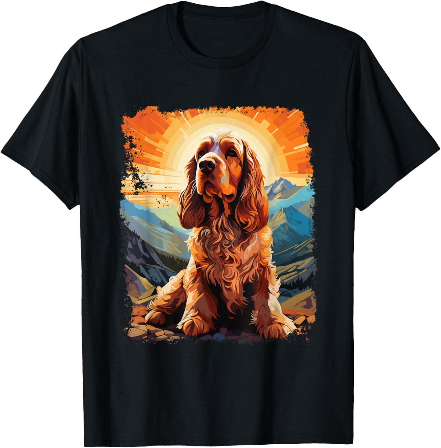 Dog Cocker Spaniel Men Women Kids T-Shirt - T-Shirt | Black