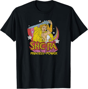 She-Ra - Princess of Power Sword Rainbow T-Shirt - T-Shirt | Black