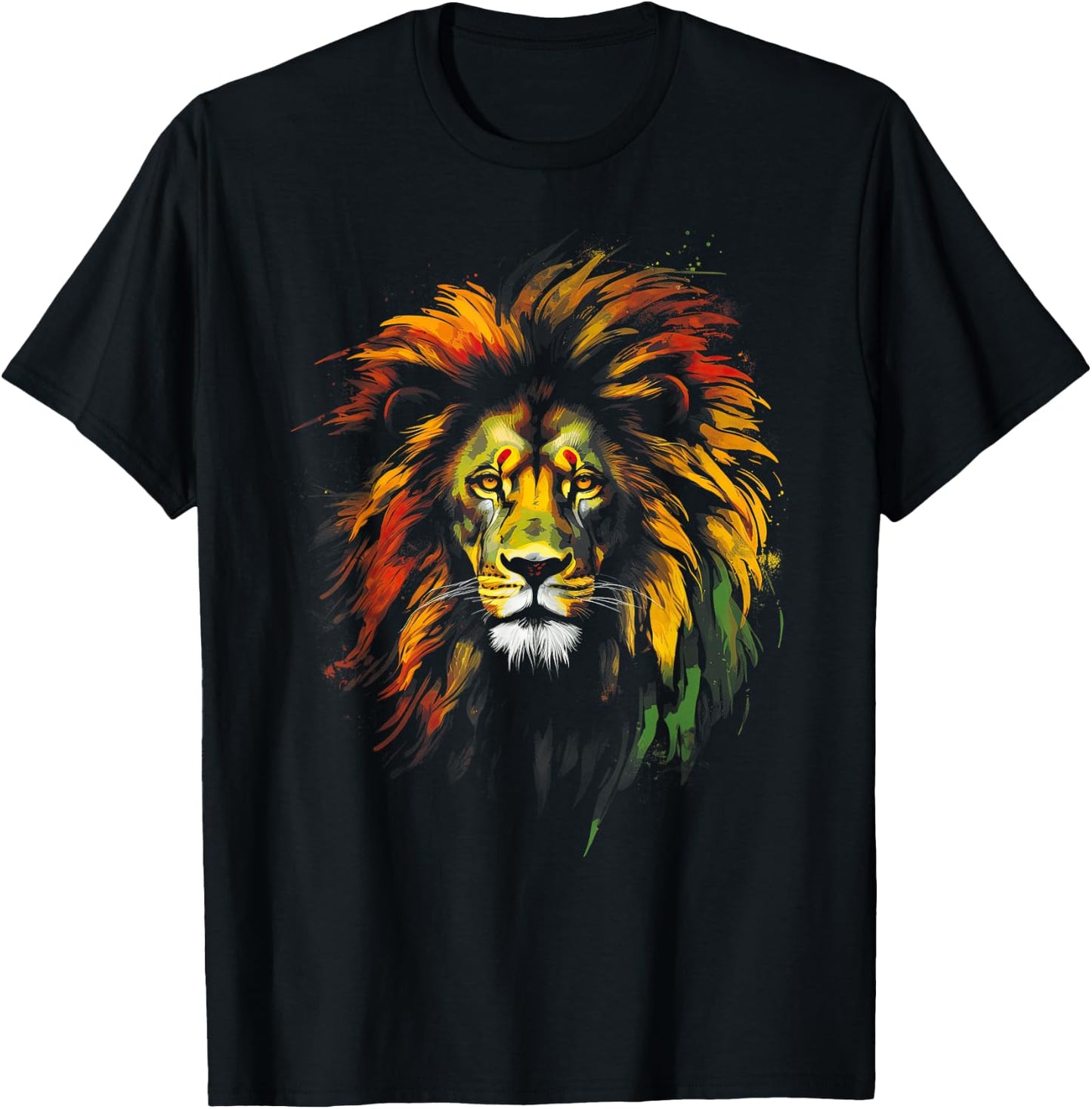 Jamaica Lion Dread locks T-Shirt - T-Shirt | Black