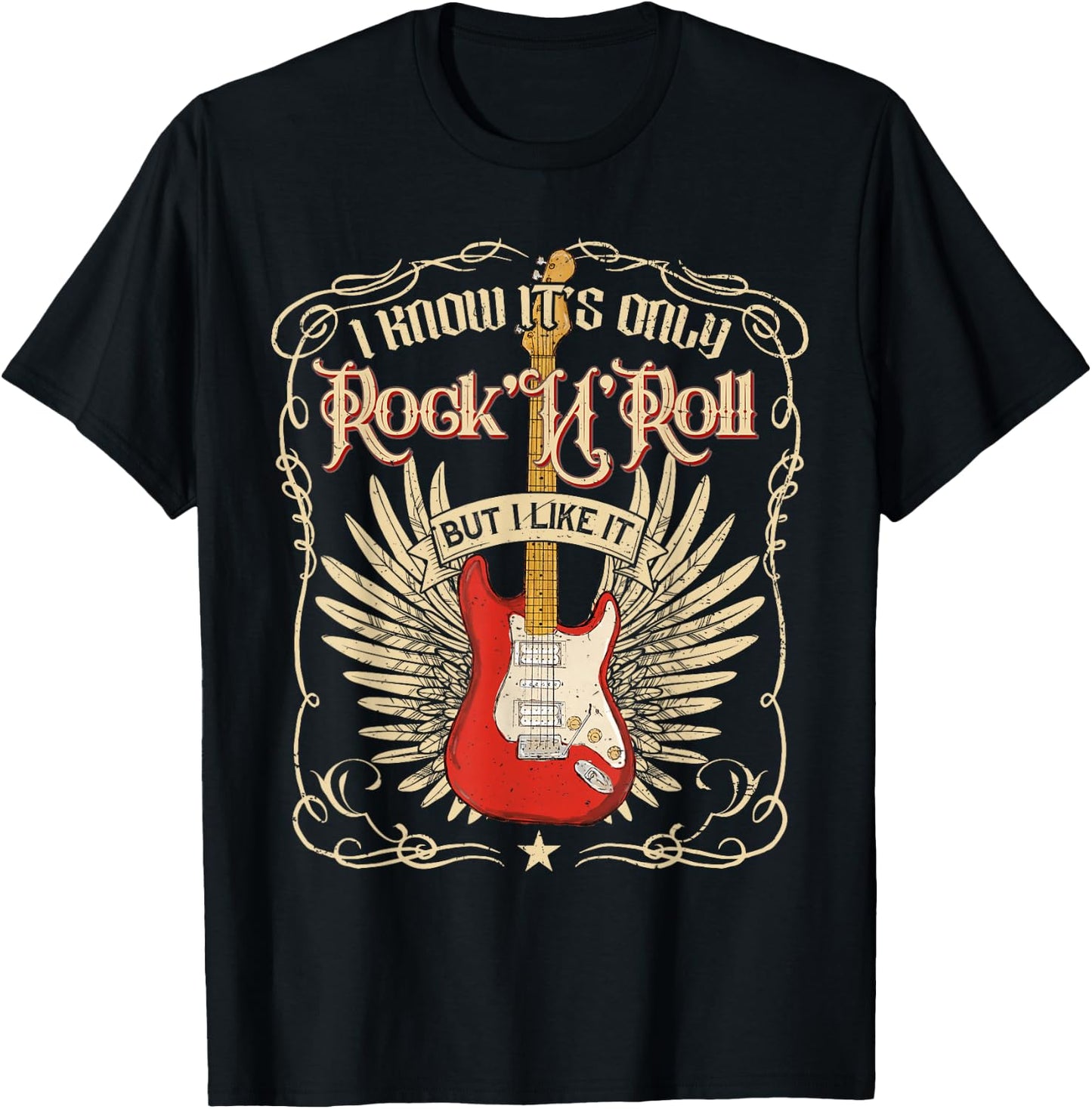 I Know It's Only Rock'n'Roll But I Like It, Rock Music T-Shirt - T-Shirt | Black