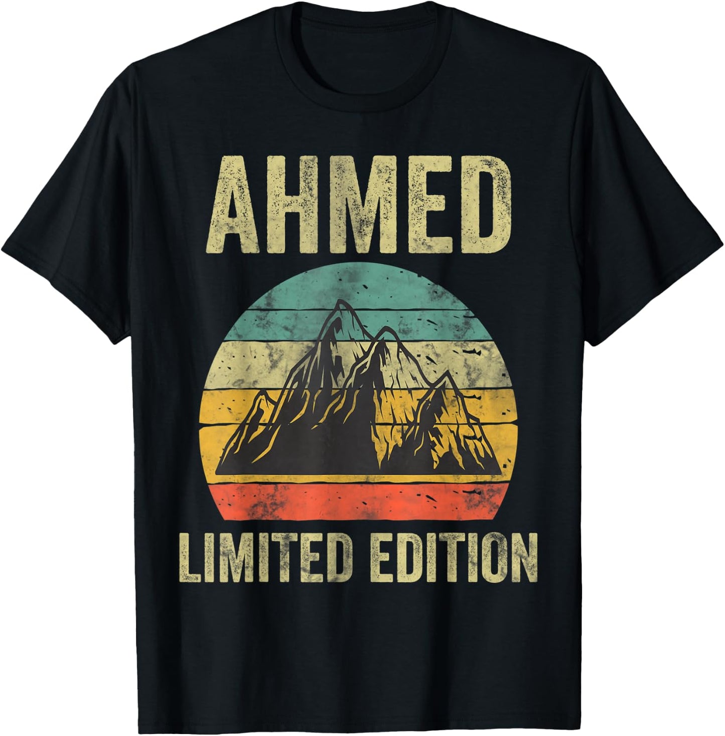 Personalized Name Shirt Ahmed Vintage Limited Edition T-Shirt - T-Shirt | Black