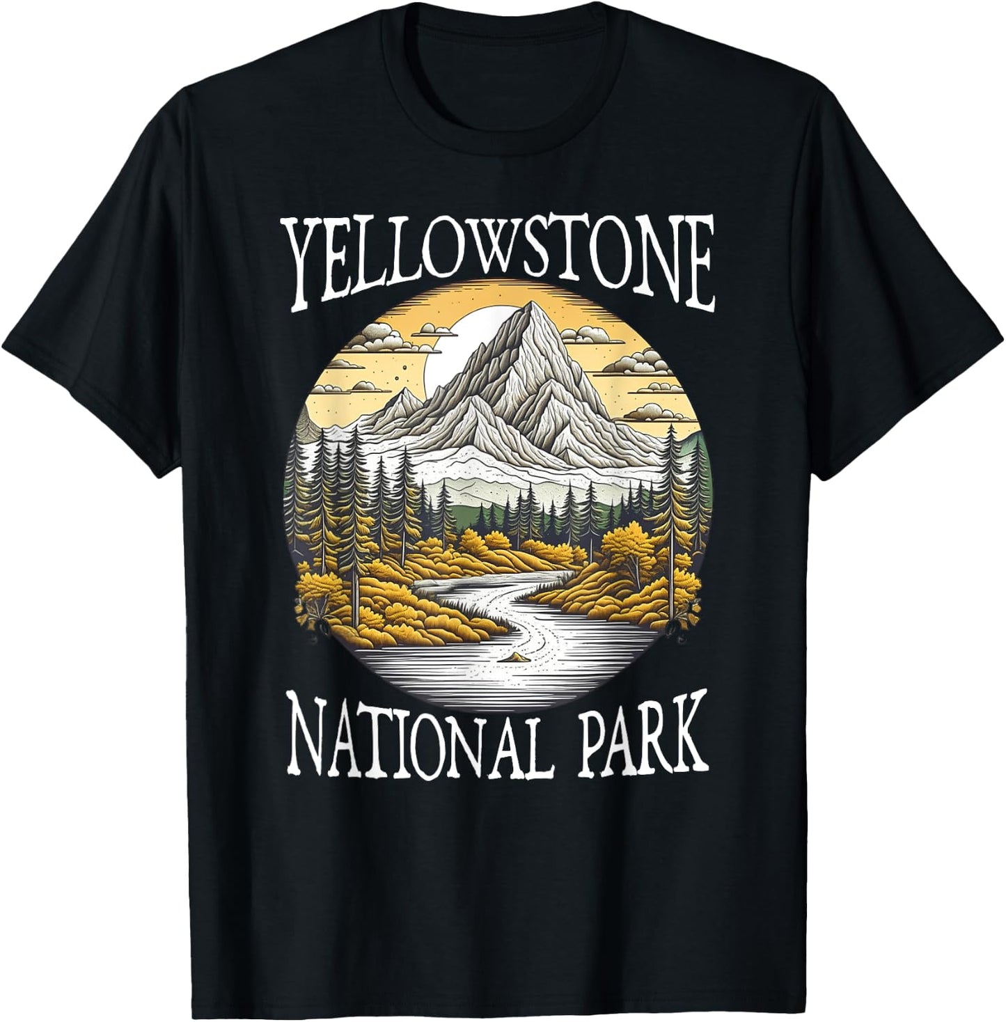Yellowstone National Park T-Shirt - T-Shirt | Black