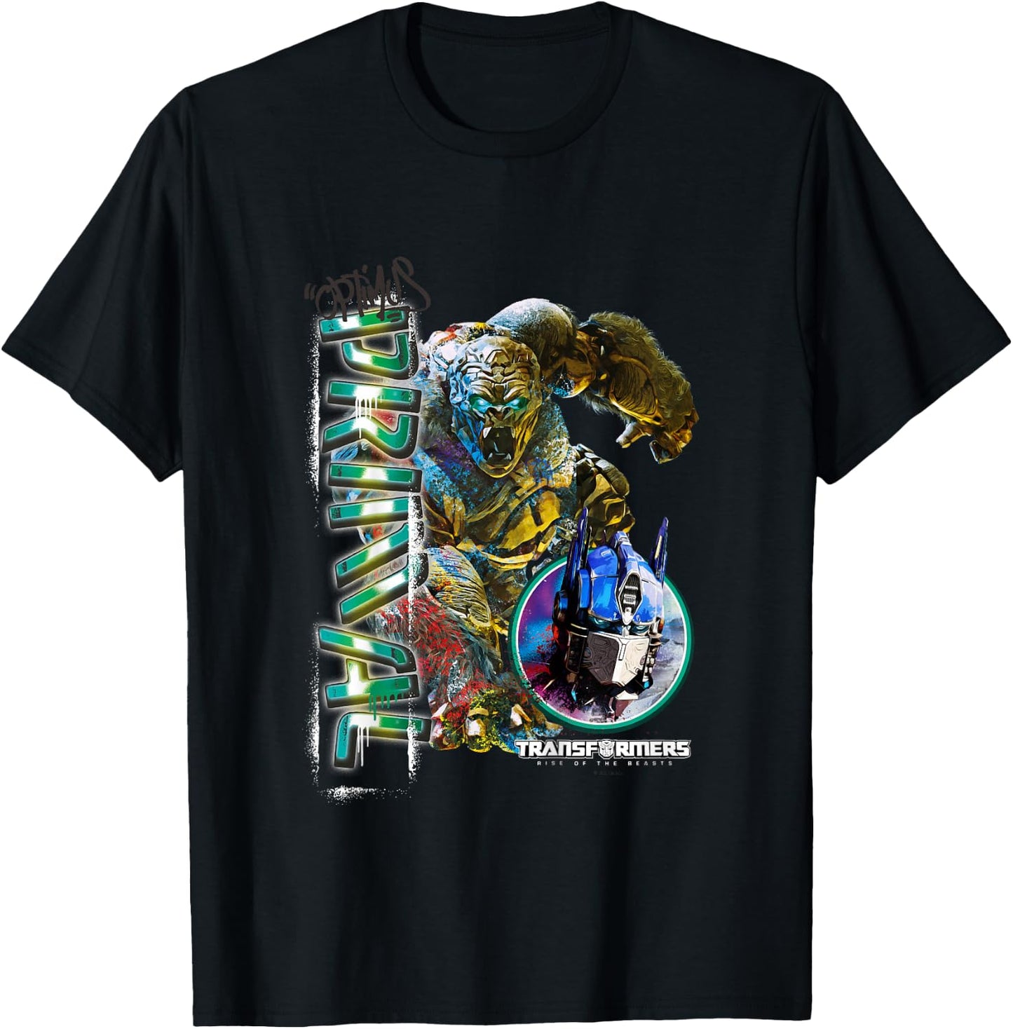 Kids Transformers: Rise of the Beasts Optimus Primal Urban Style T-Shirt - T-Shirt | Black