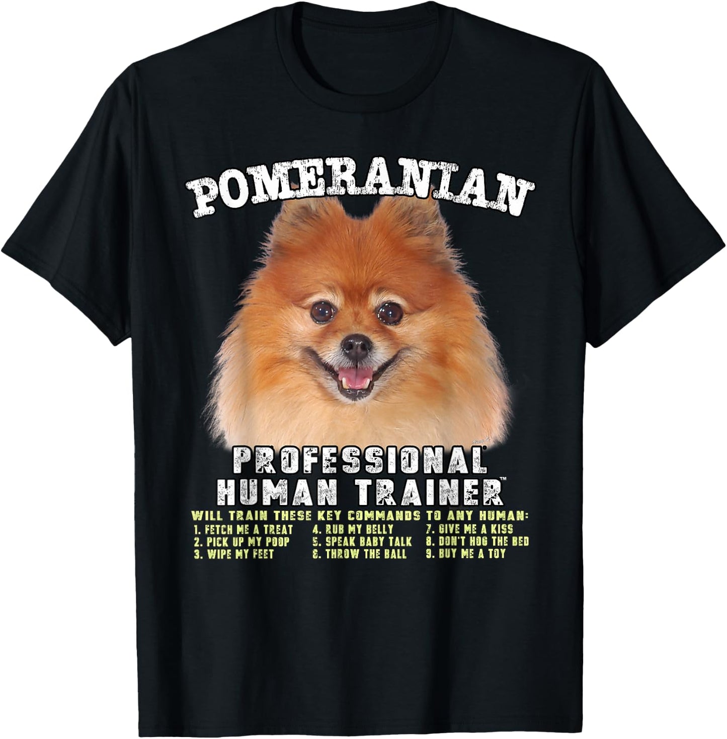 Kitana Pomeranian Dog Themed , -Adults, Kids, Black, Small, Short Sleeve T-Shirt - T-Shirt | Black