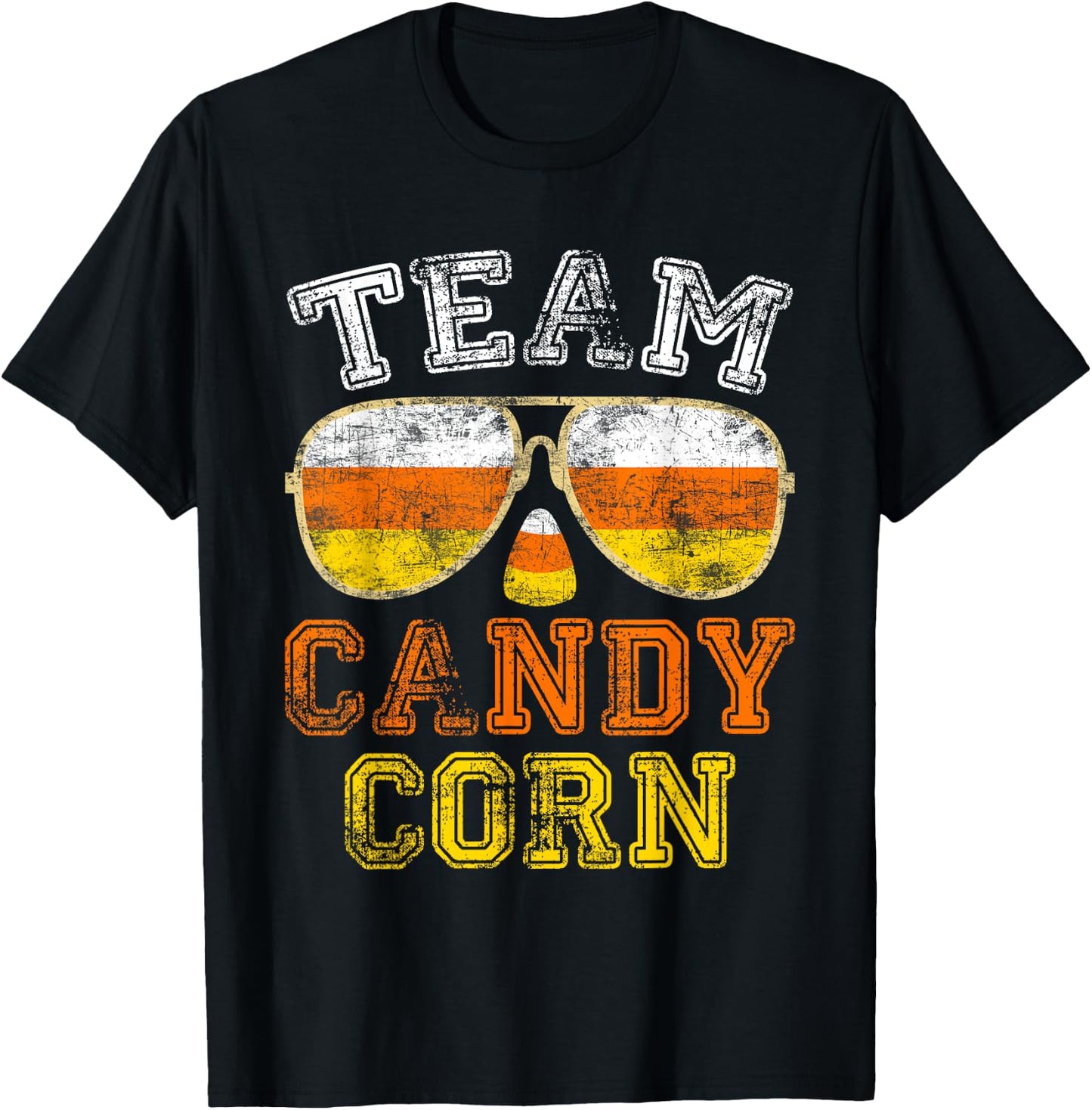 Team Candy Corn Funny Halloween T-Shirt - T-Shirt | Black