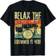Relax The Drummer Is Here Drummers T-Shirt - T-Shirt | Black