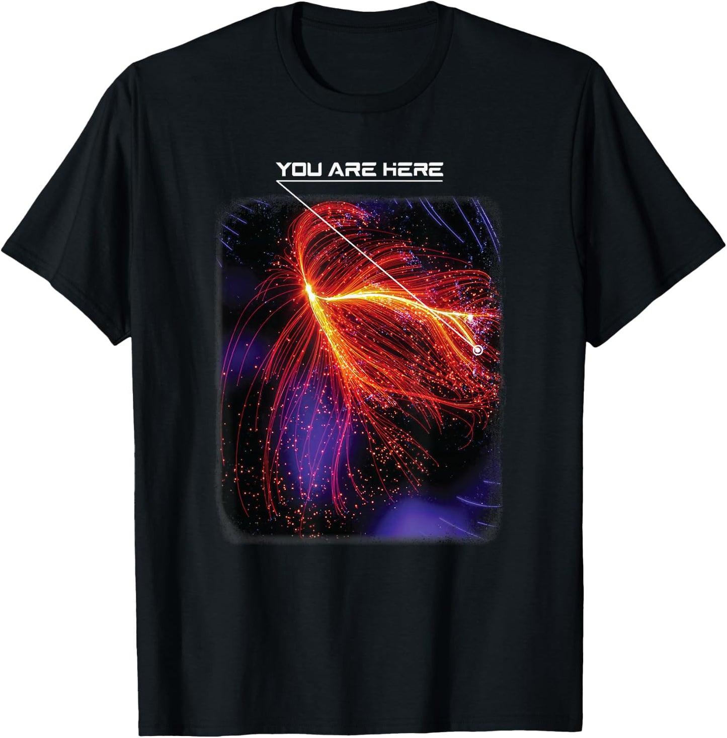 You Are Here Astronomy Laniakea Supercluster Our Galaxy T-Shirt - T-Shirt | Black