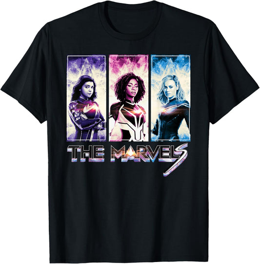 Marvel Studios The Marvels Ms. Marvel Photon Captain Marvel T-Shirt - T-Shirt | Black