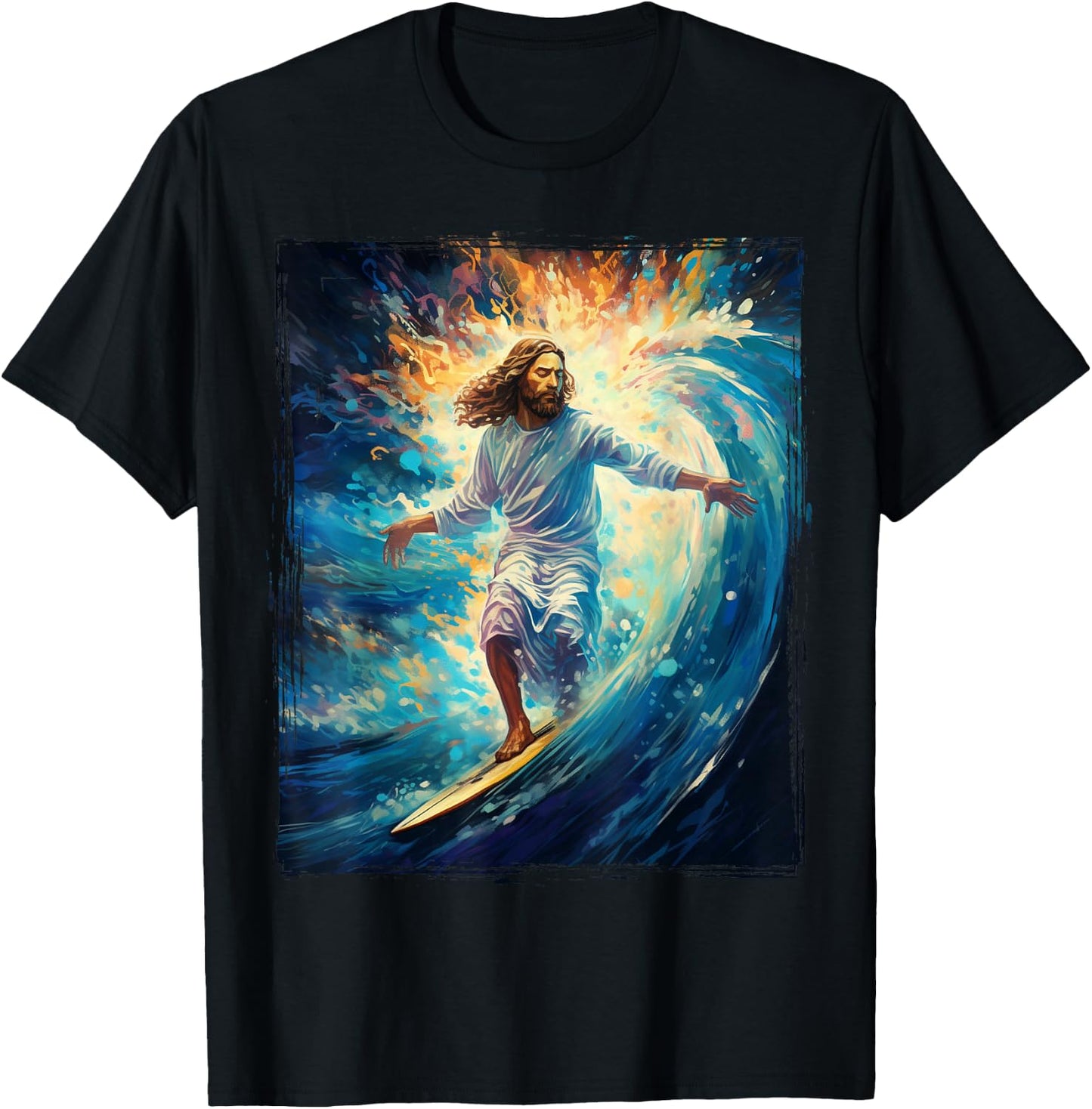 Jesus walking on water Evangelical Christian T-Shirt - T-Shirt | Black