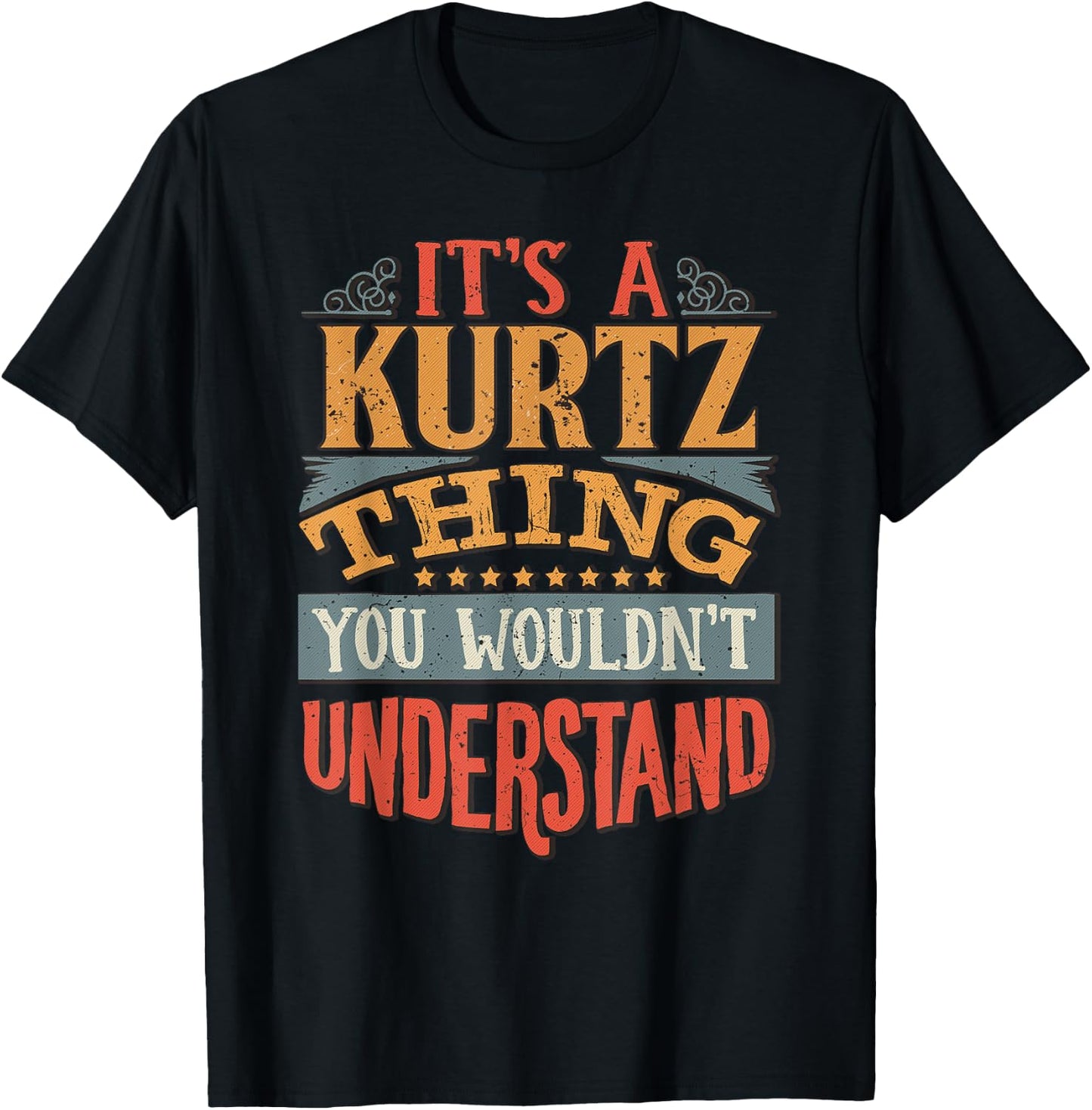 Kurtz Name T-Shirt - T-Shirt | Black