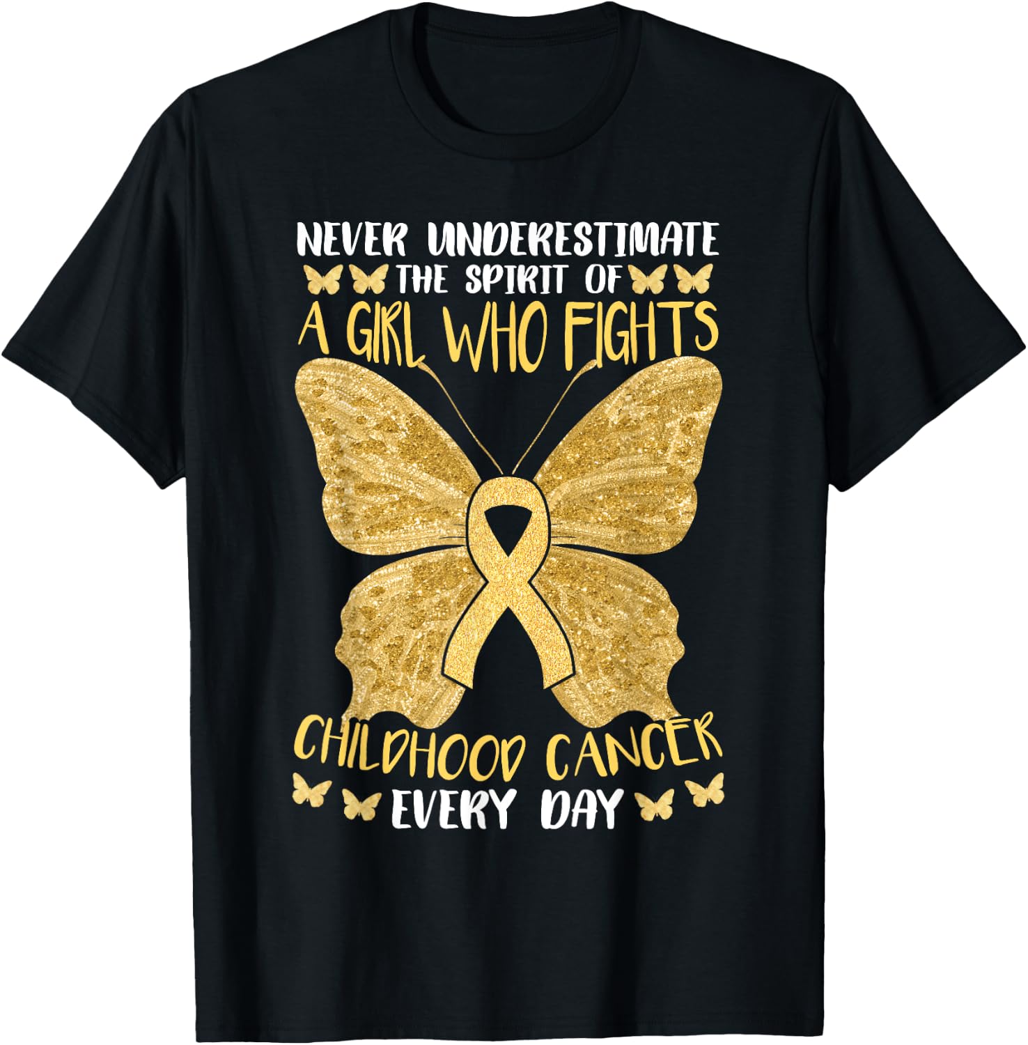 Childhood Cancer Girl T-Shirt - T-Shirt | Black