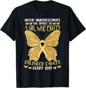 Childhood Cancer Girl T-Shirt - T-Shirt | Black