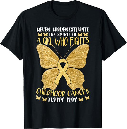 Childhood Cancer Girl T-Shirt - T-Shirt | Black