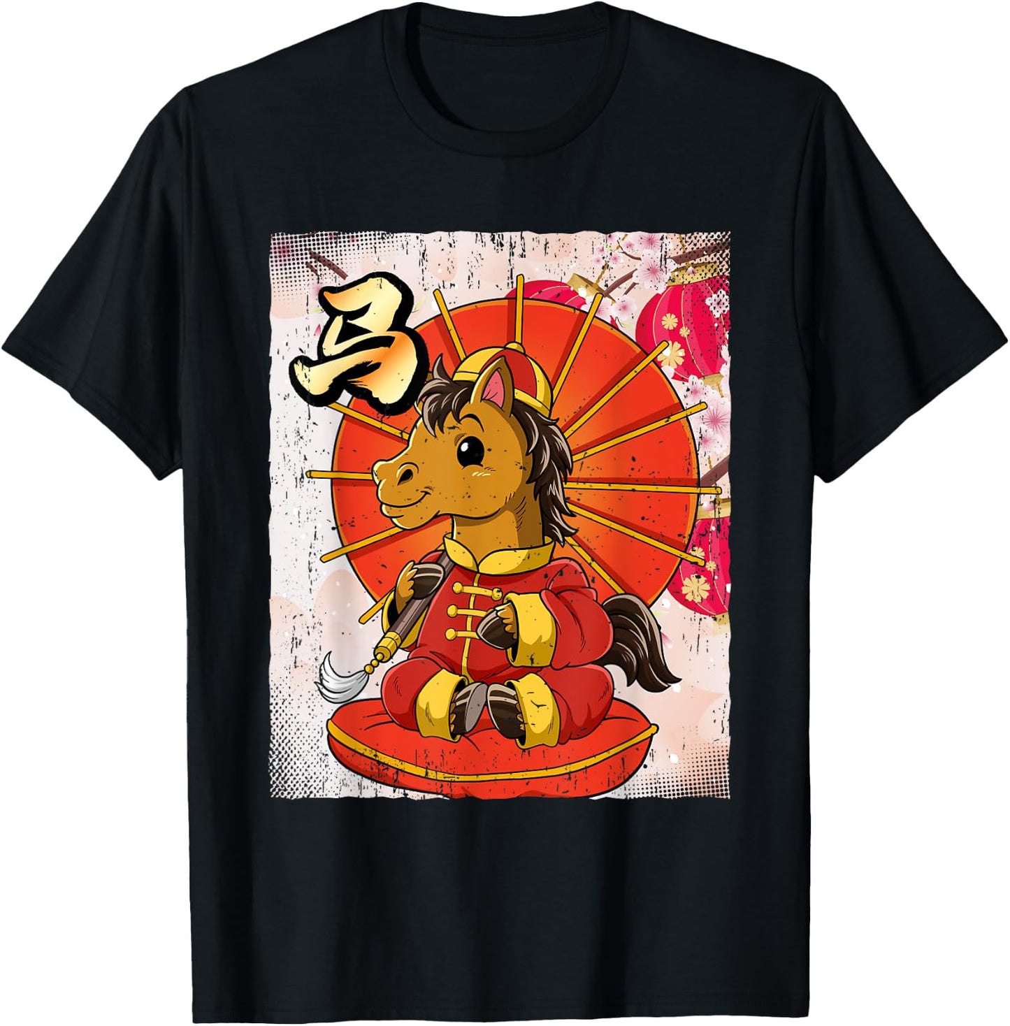 Year Of The Horse Chinese Lunar New Year T-Shirt - T-Shirt | Black