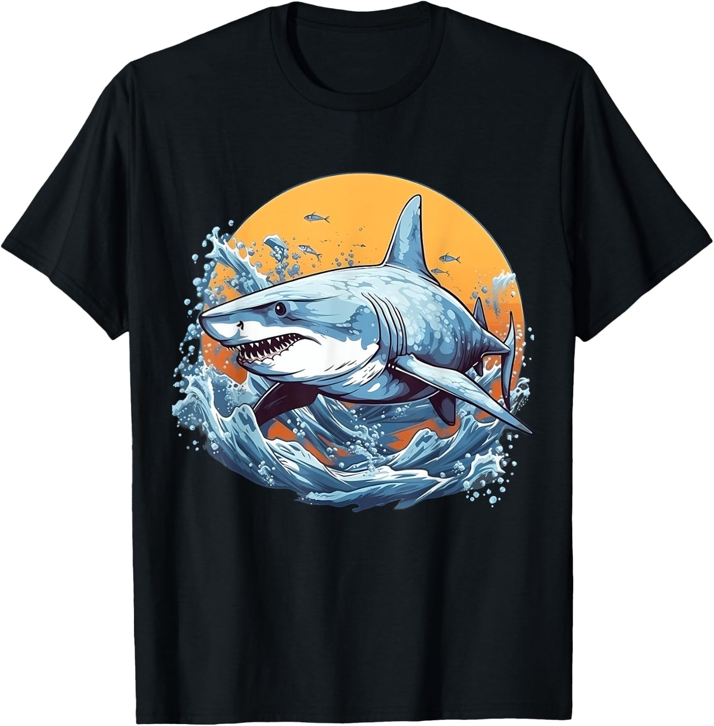 Retro Style Galapagos Shark T-Shirt - T-Shirt | Black