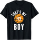That's My Boy Jersey Number #43 Vintage Basketball Mom Dad T-Shirt - T-Shirt | Black