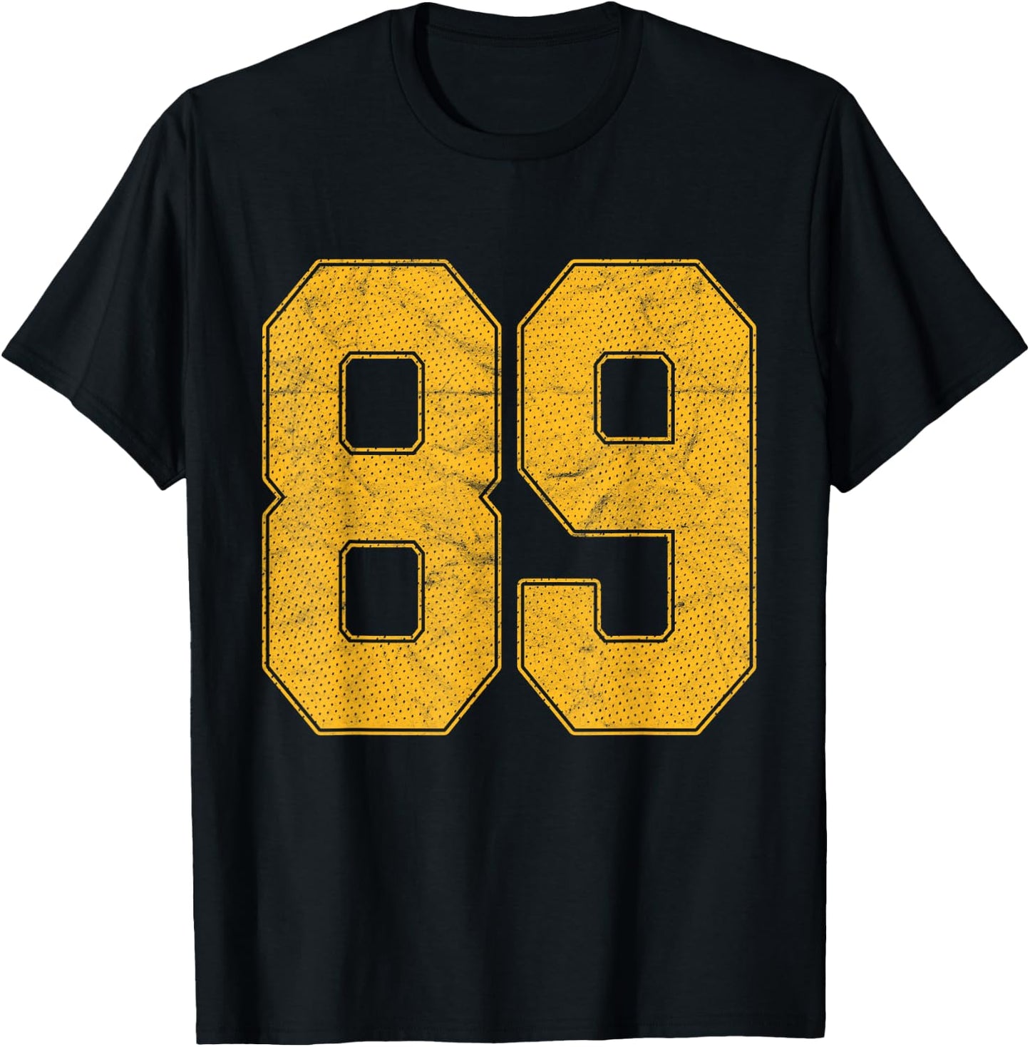 Number 89 Numbered Uniform Sports Team Jersey 89th Birthday T-Shirt - T-Shirt | Black