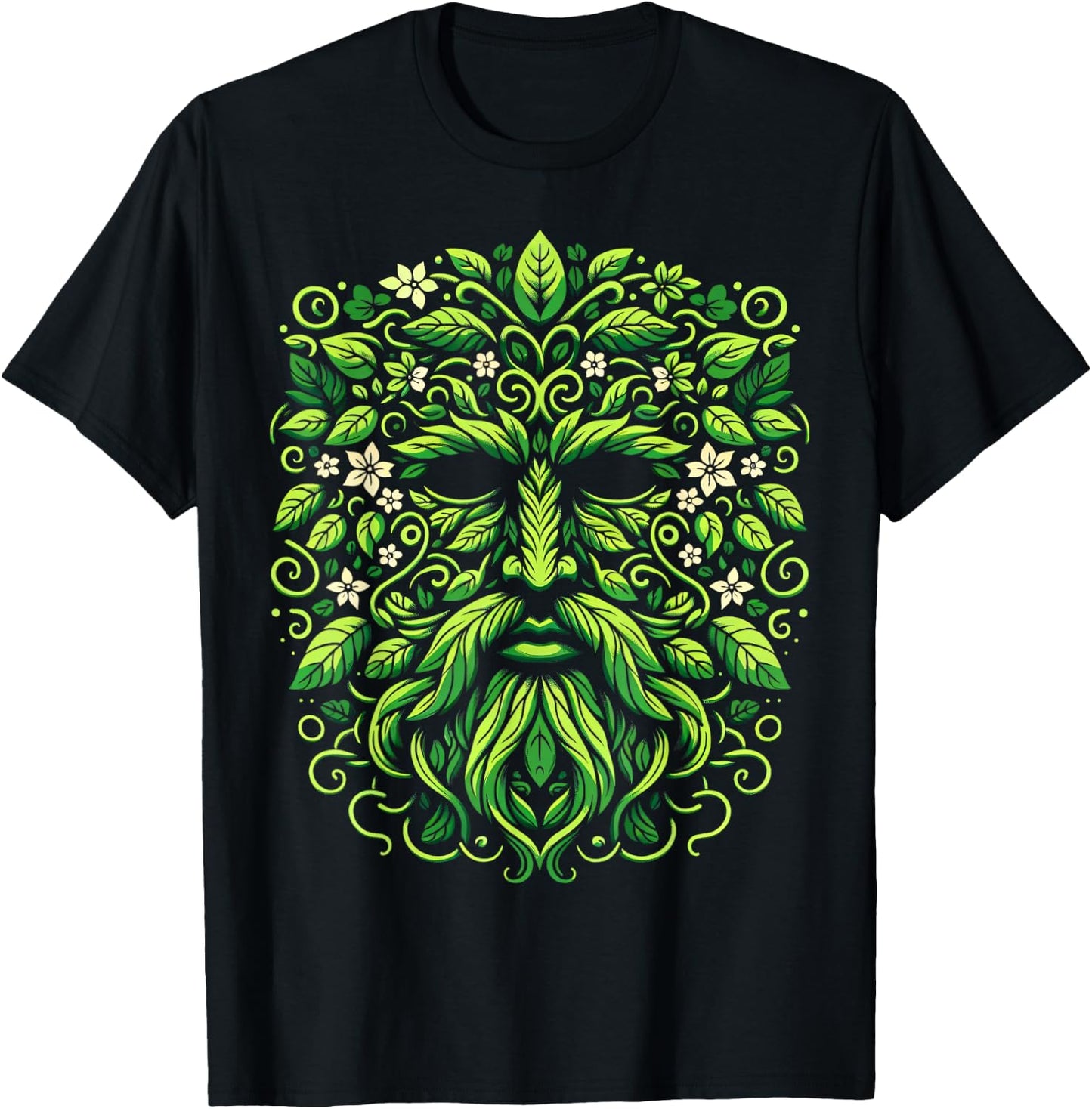 Jack Of The Wood Traditional Pagan Celtic Greenman T-Shirt - T-Shirt | Black