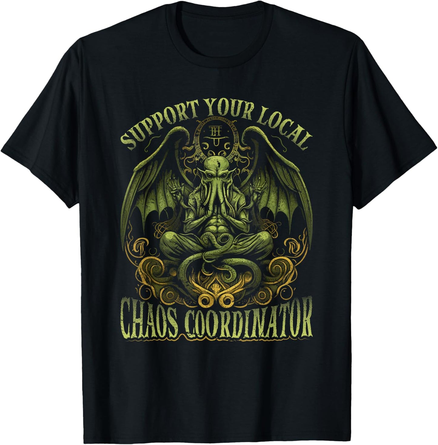 Cthulhu Chaos Coordinator, Cosmic Horror Cthulhu T-Shirt - T-Shirt | Black