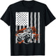 Cool ATV Women Quad Racing Squad USA Flag 4 Wheeler T-Shirt - T-Shirt | Black