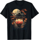 Japanese Pagoda Lantern Japan Art Sakura Blossom Zen Art T-Shirt - T-Shirt | Black
