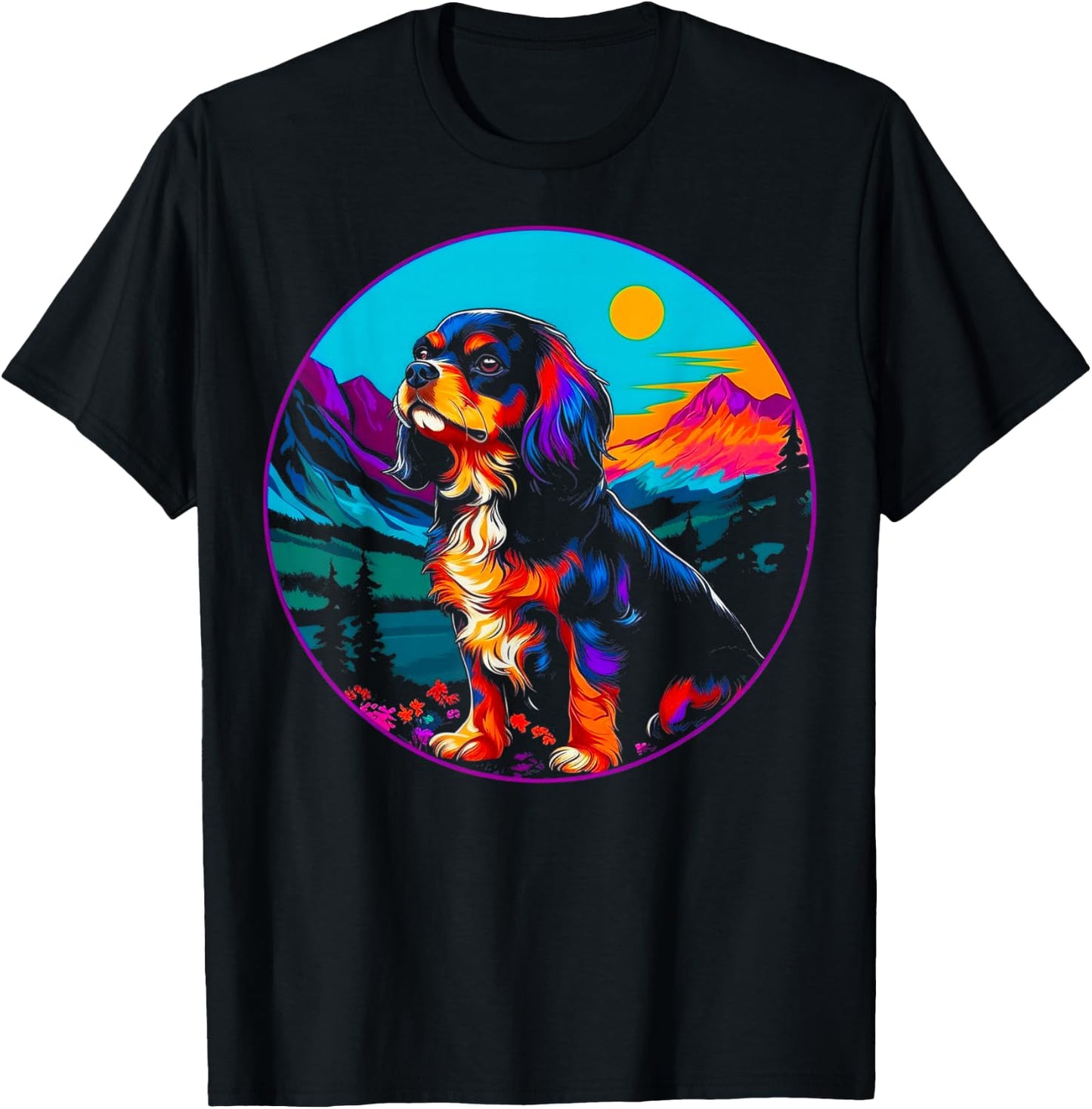 Dog Cavalier King Charles Spaniel Nature Lover T-Shirt - T-Shirt | Black