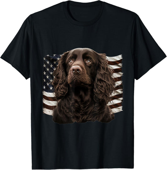 Boykin Spaniel 4th of July - Boykin Spaniel USA T-Shirt - T-Shirt | Black