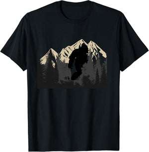 Bigfoot Sasquatch Design Women and Men Trip Hiking lovers T-Shirt - T-Shirt | Black