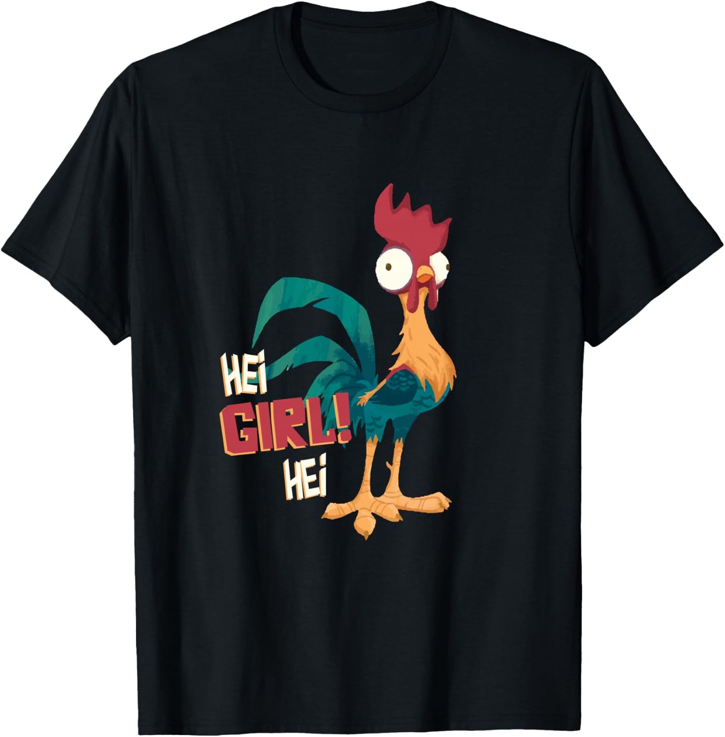 Disney Moana Hei Hei Chicken Hei Girl Hei T-Shirt - T-Shirt | Black