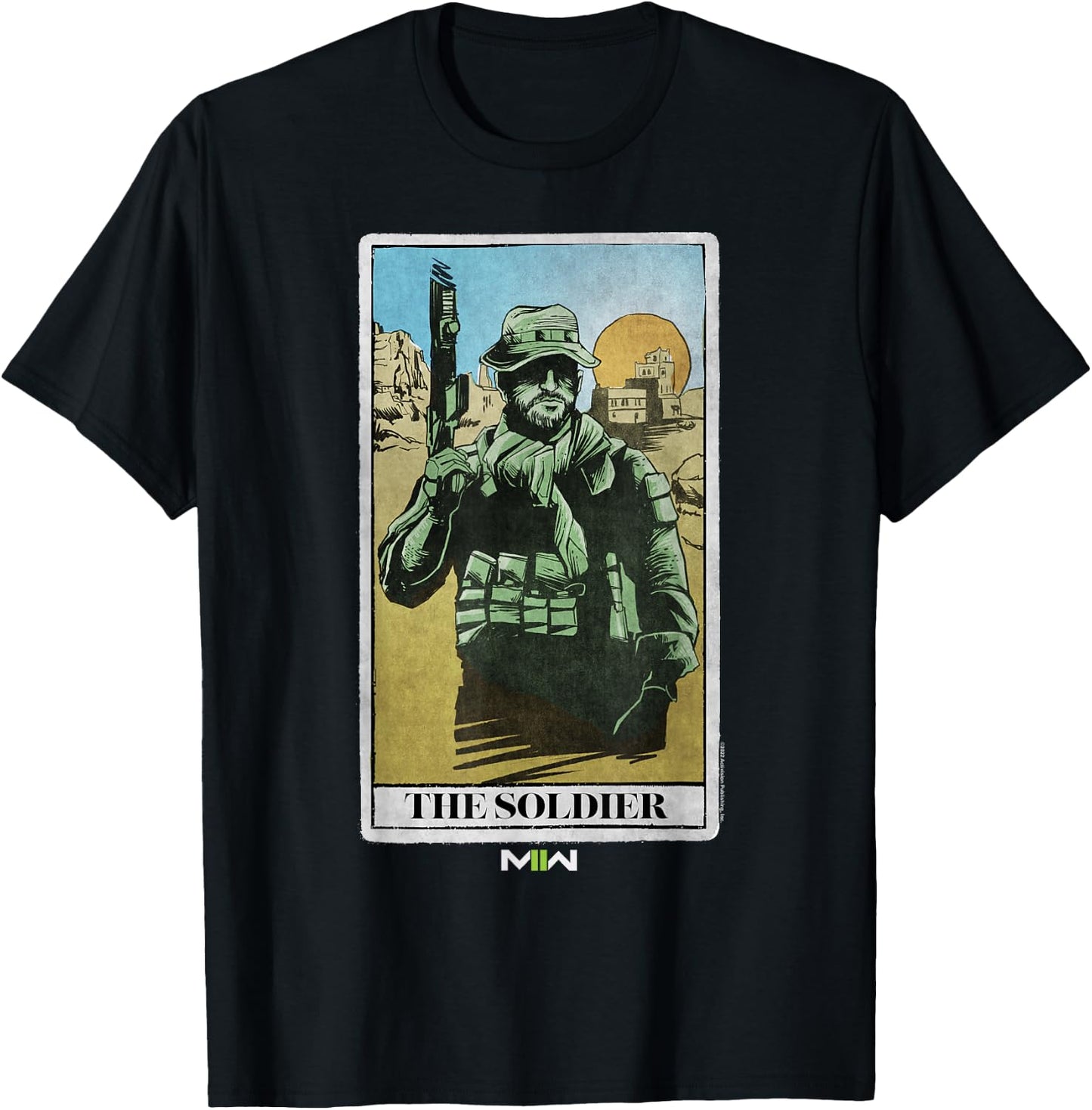 Call of Duty: Modern Warfare 2 The Soldier Desert Card T-Shirt - T-Shirt | Black