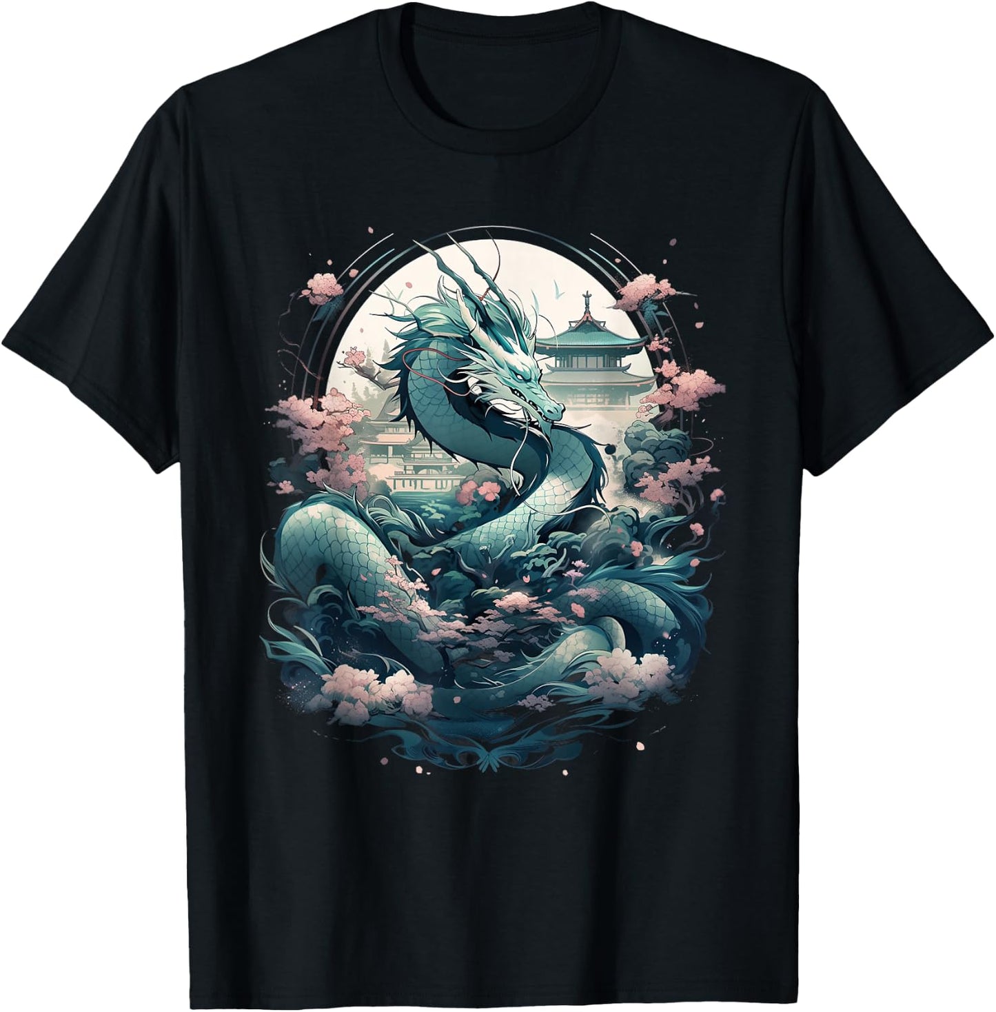 Japanese Aesthetic Dragon Japanese Art Japan Tattoo T-Shirt - T-Shirt | Black
