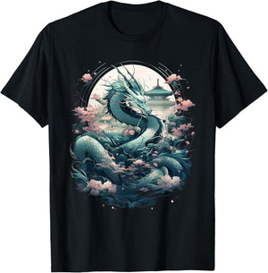 Japanese Aesthetic Dragon Japanese Art Japan Tattoo T-Shirt - T-Shirt | Black