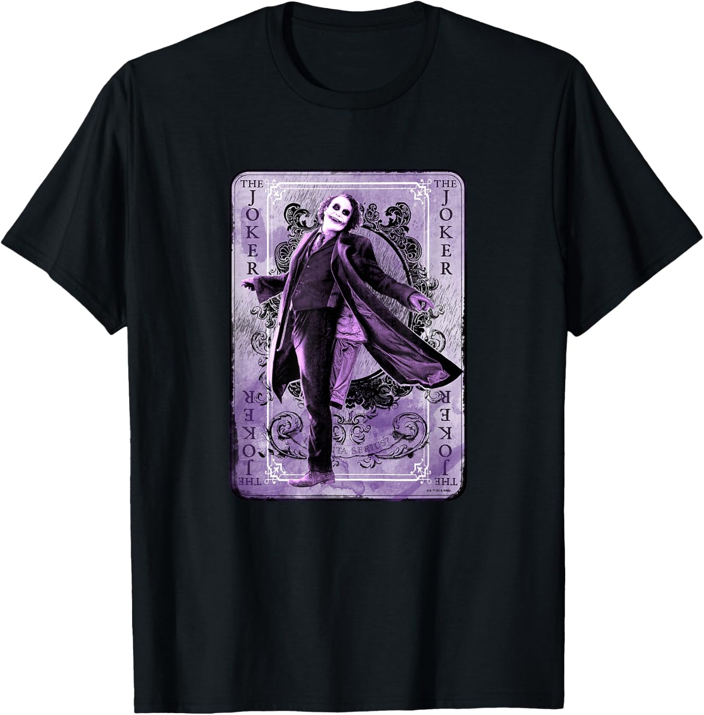 The Dark Knight The Joker Supervillain Playing Card Poster T-Shirt - T-Shirt | Black