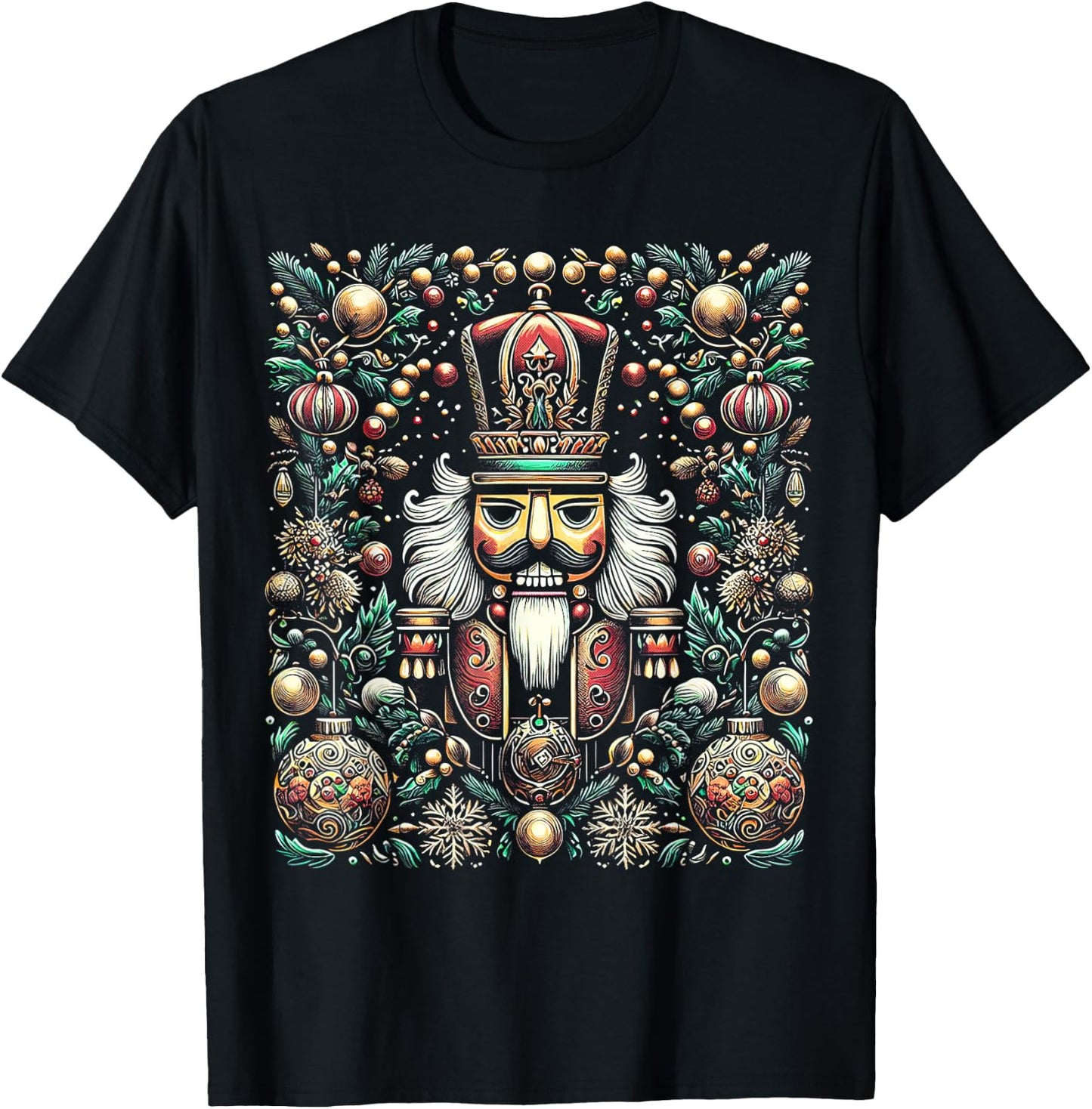Christmas Nutcracker Merry Christmas Xmas Morning Holiday T-Shirt - T-Shirt | Black