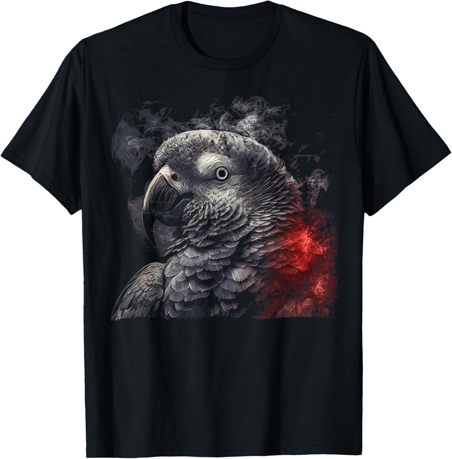 Beautiful African Grey Parrot T-Shirt - T-Shirt | Black
