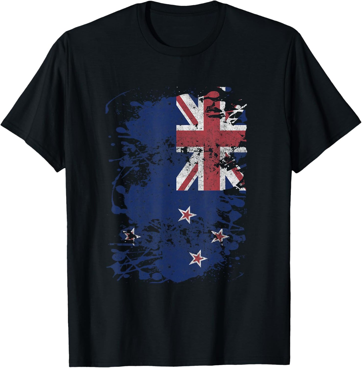 New Zealand Flag NZ Vintage Flag T-Shirt - T-Shirt | Black