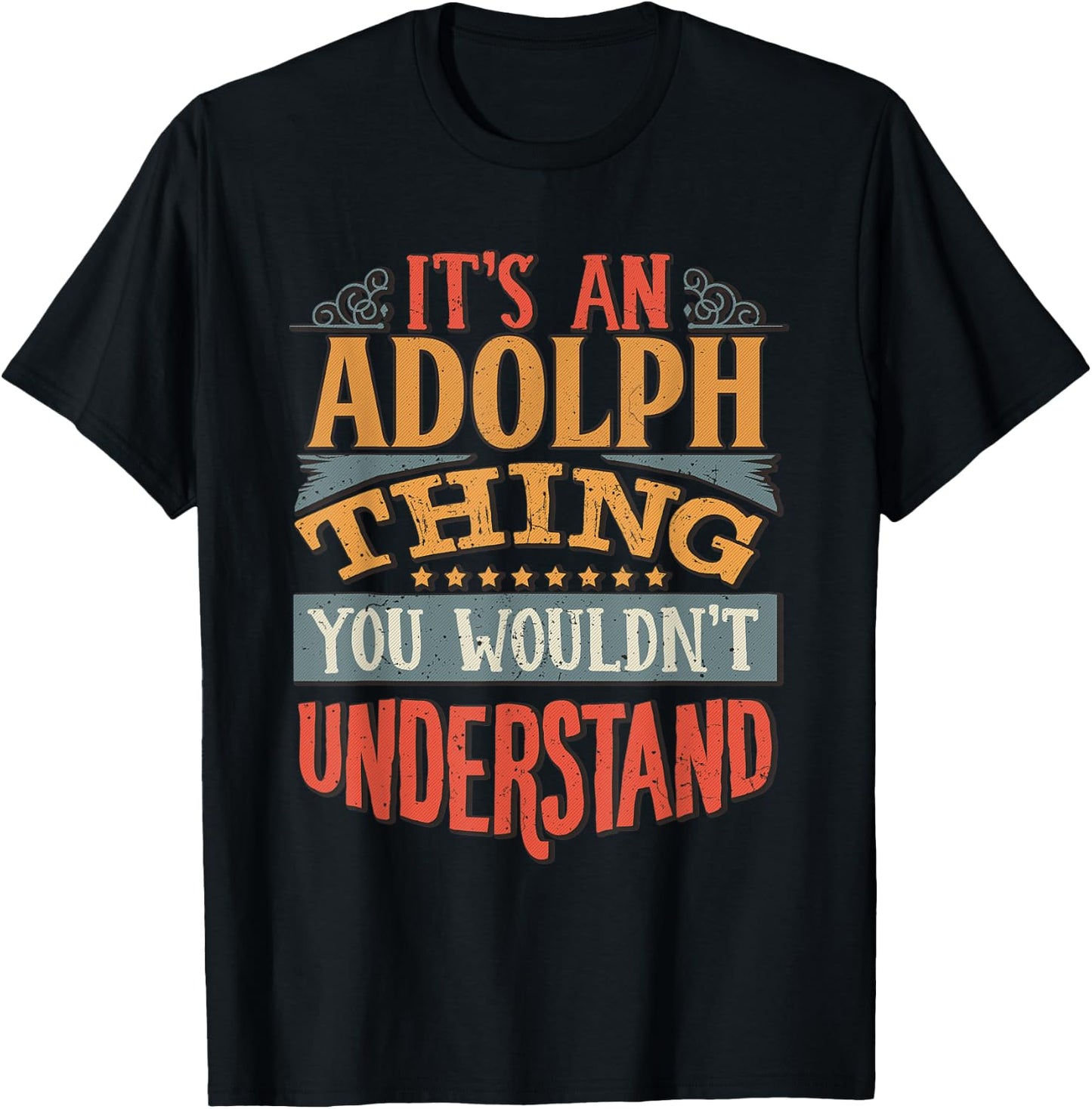 Adolph Name T-Shirt - T-Shirt | Black