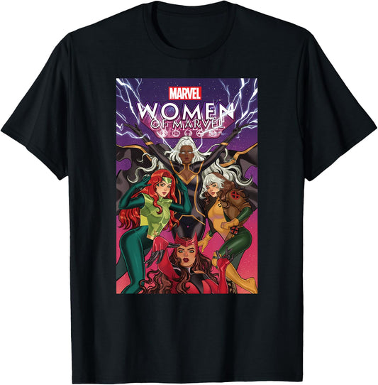 Marvel Women of Marvel Storm Rogue Jean Grey Scarlet Witch T-Shirt - T-Shirt | Black