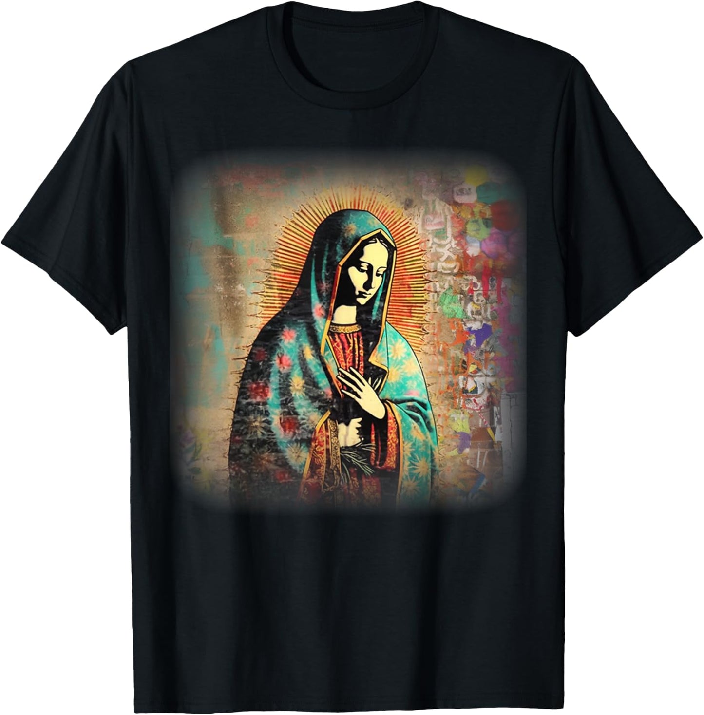 Our Lady Of Guadalupe Marian Catholic T-Shirt - T-Shirt | Black