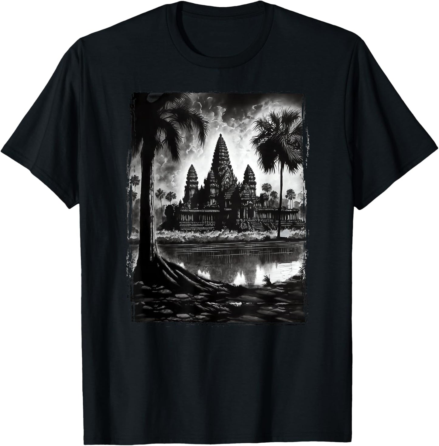 Vintage Cambodia - Angkor Wat SIEM Reap T-Shirt - T-Shirt | Black