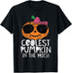 Kids Coolest Pumpkin In The Patch Halloween For Girls Teens T-Shirt - T-Shirt | Black